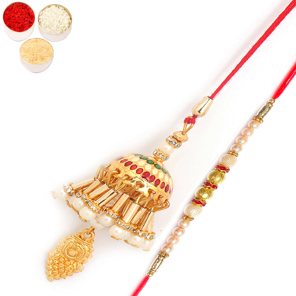 Rakhis online USA -Showers of Care pl7901 Bhaiya Bhabhi Rakhi