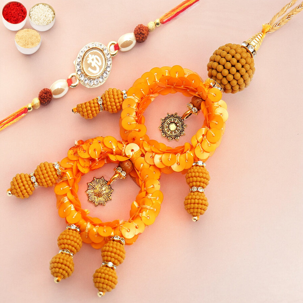 Rakhis Online- Sisters Blessings rm073 Bhaiya Bhabhi rakhi