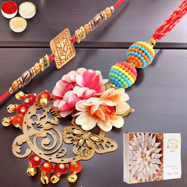 The Charasmatic rm079Bhaiya Bhabhi rakhi with 400 gms of Kaju katli