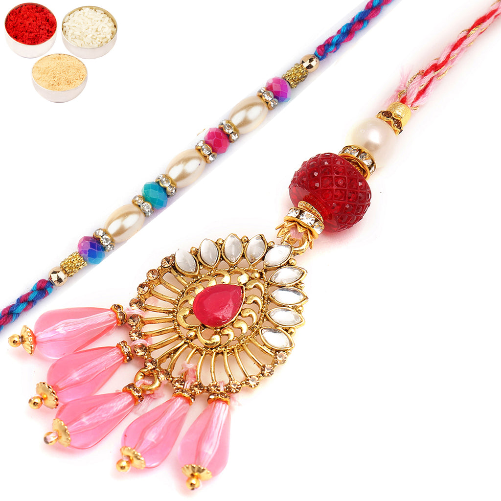 Rakhis online USA -The Enigma rm115 Bhaiya bhabhi Rakhi 