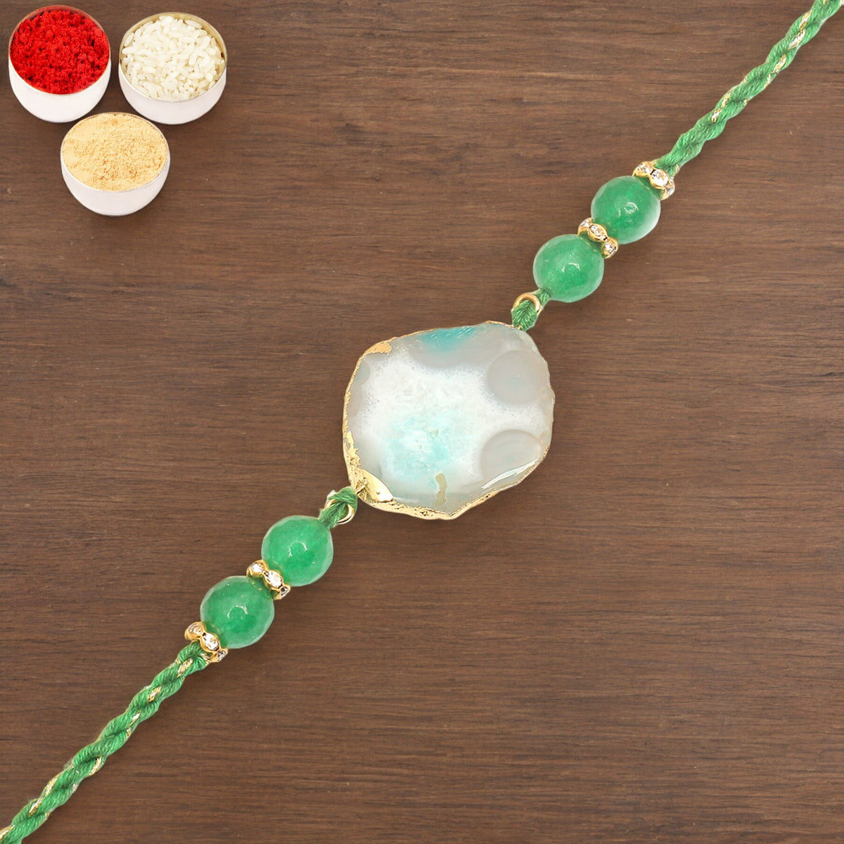RM591 - Blue Stone Bracelet Rakhi 