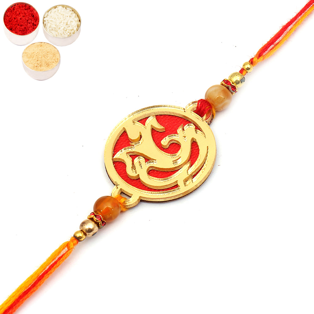 Rakhis Online USA-Golden Aura Of Ganesha caaa6 rakhi