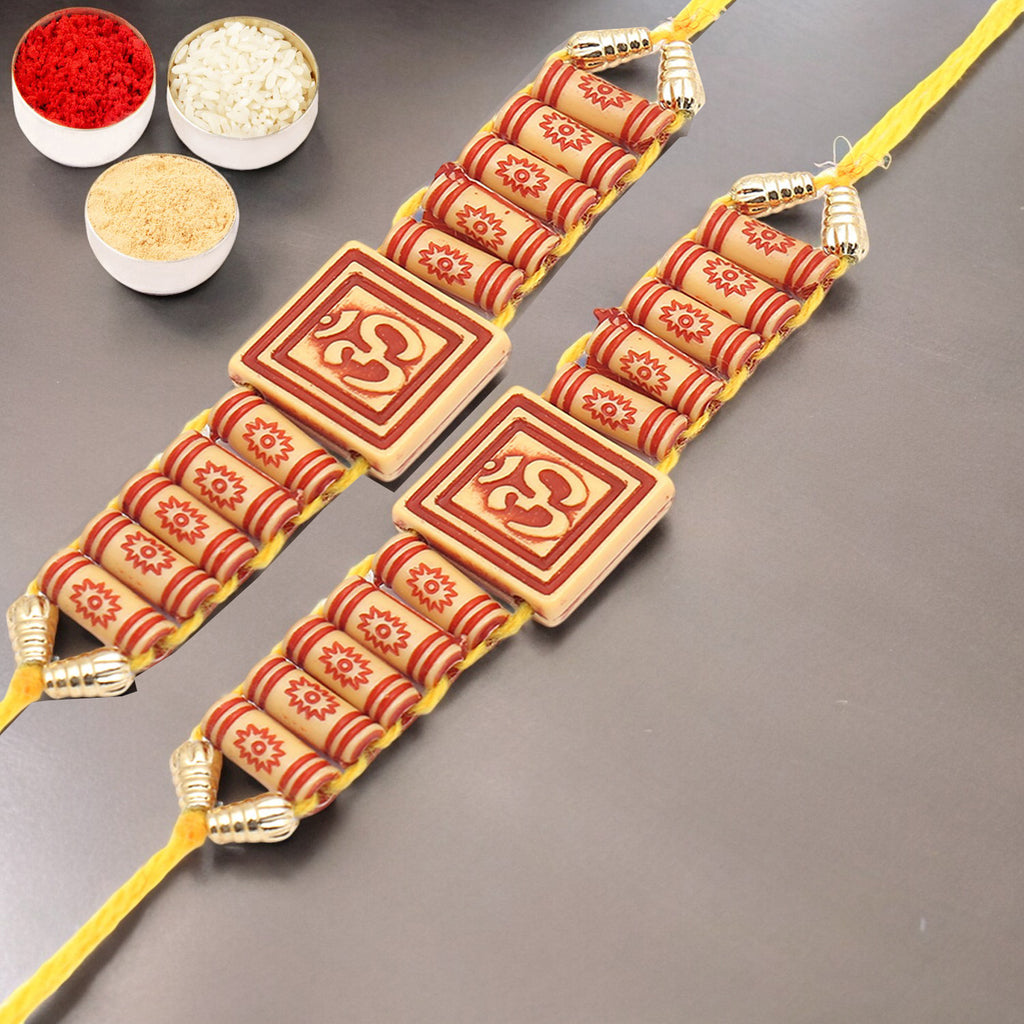 Rakhis Online Australia- Set of 2 Substance Of Om d0001 Rakhi