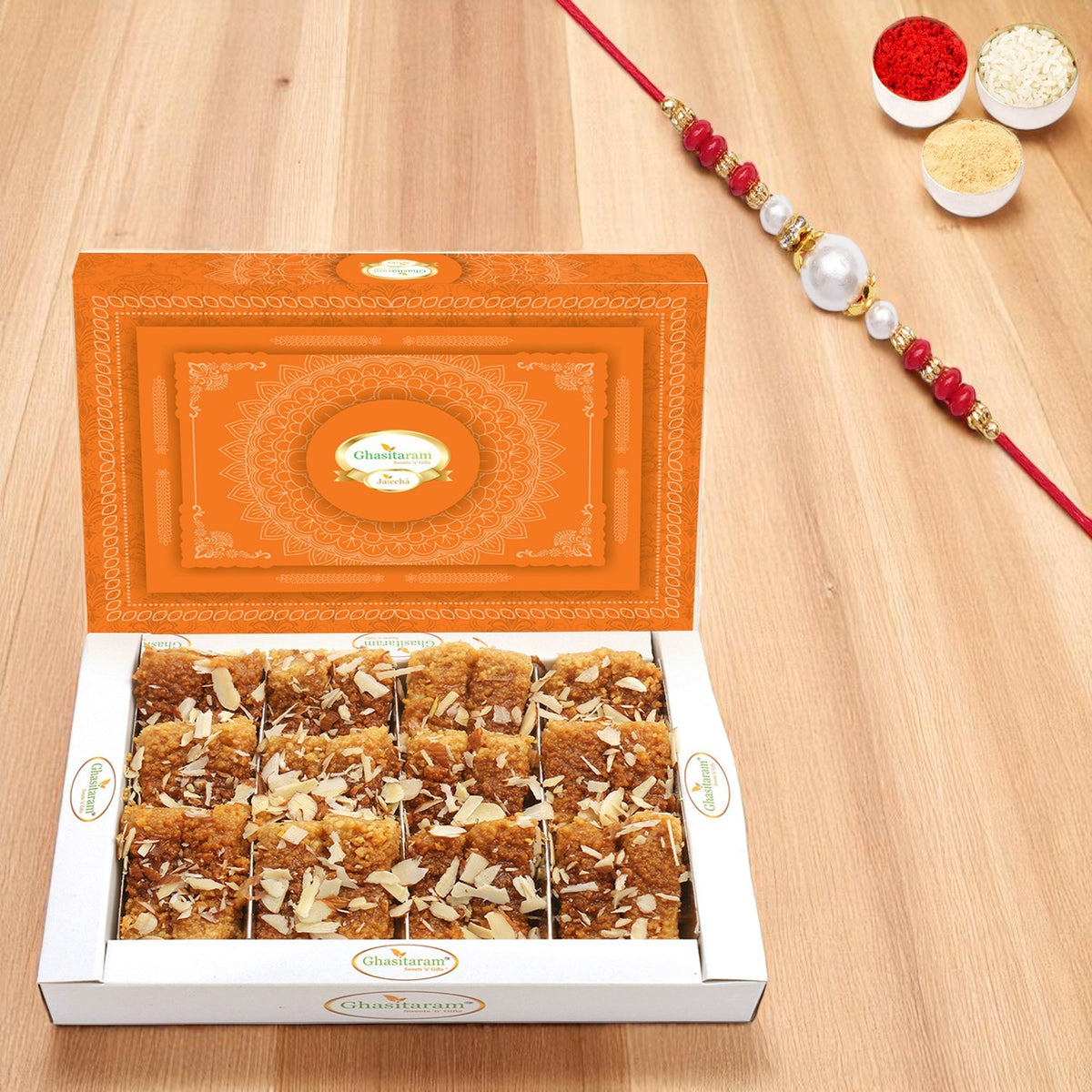 Rakhi Sweets-Milk Cake 400 gms with Rakhi