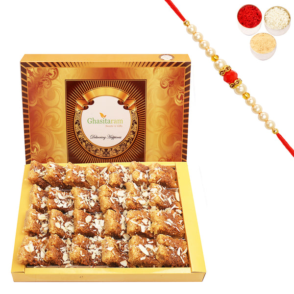 Rakhi Sweets-Milk Cake 400 gms with Rakhi