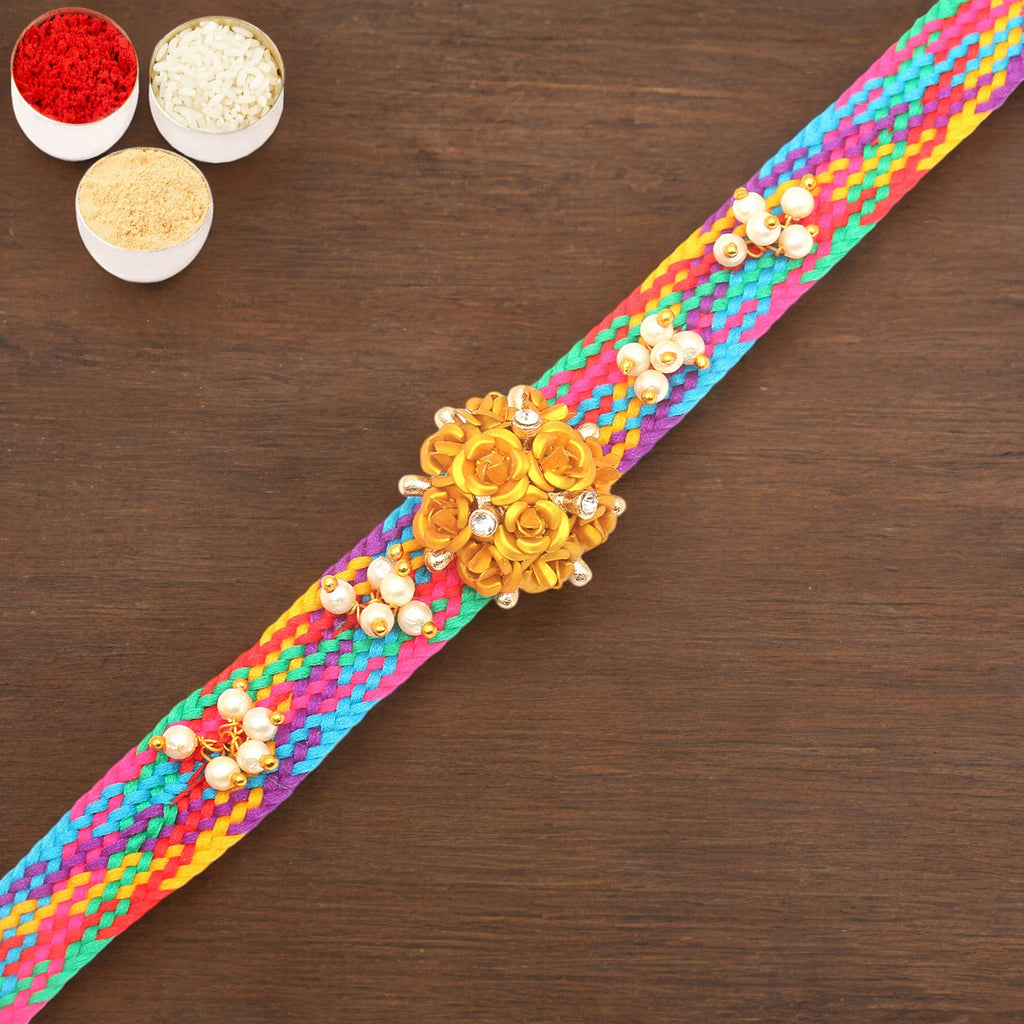 Rakhis Online UK-RM594 - Blue Thread Bracelet Rakhi 