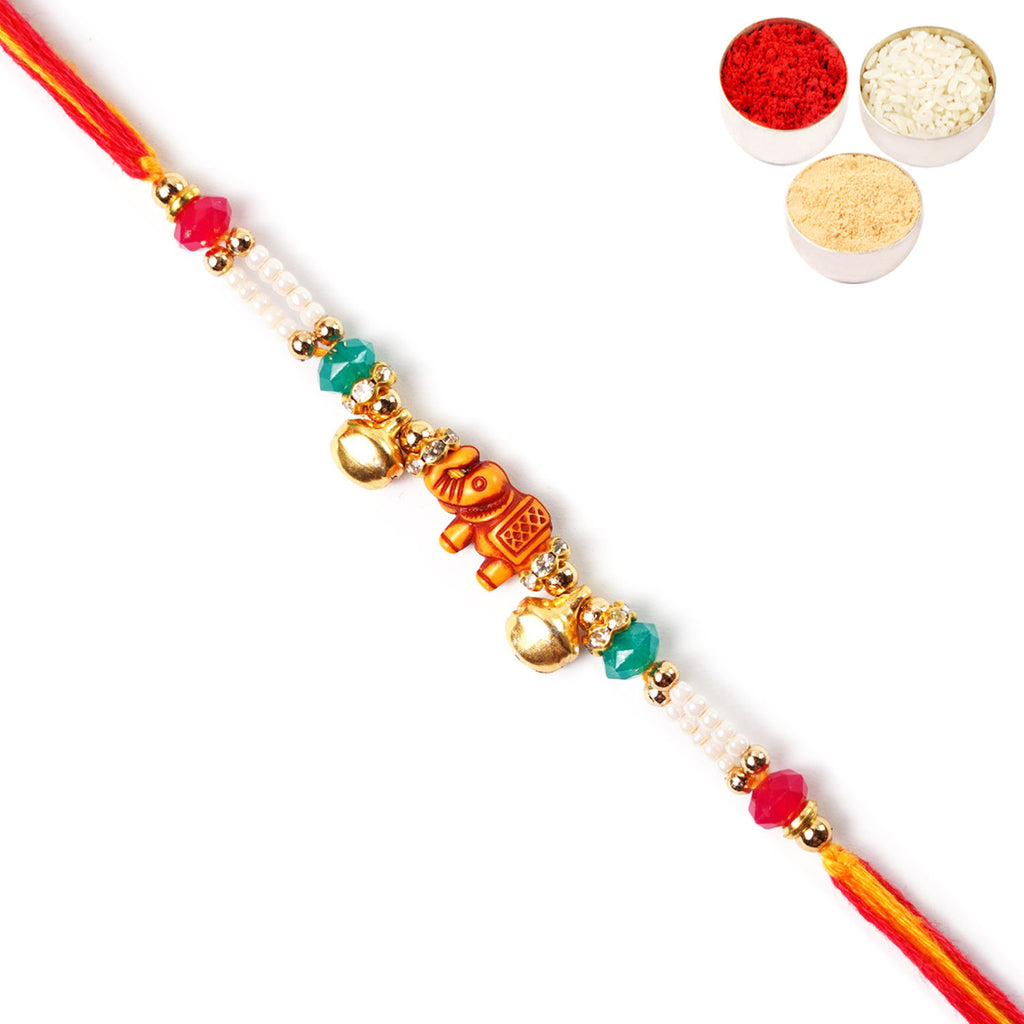 Rakhis Online USA-2216 Pearl Rakhi For my Brother