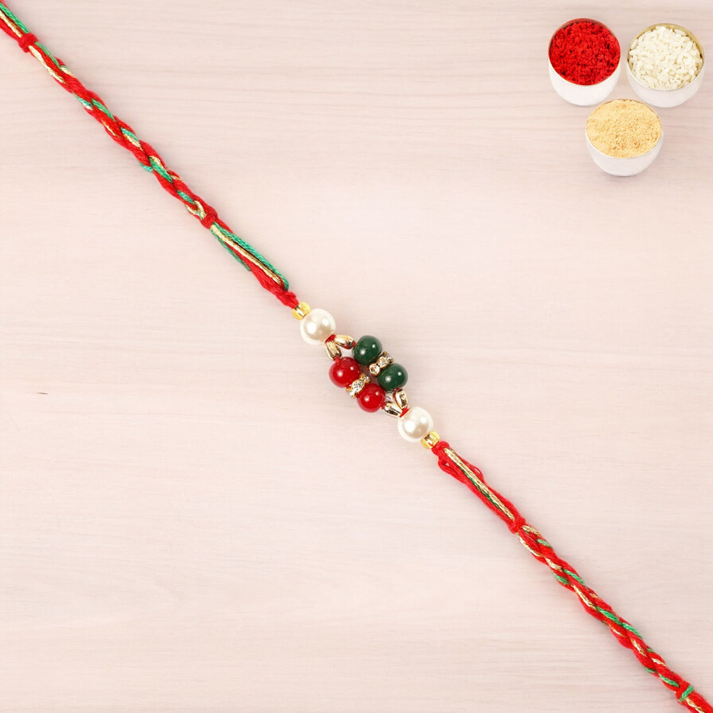 Rakhi for Brother Rakhis Online - ra4112 Pearl Rakhi For my Brother