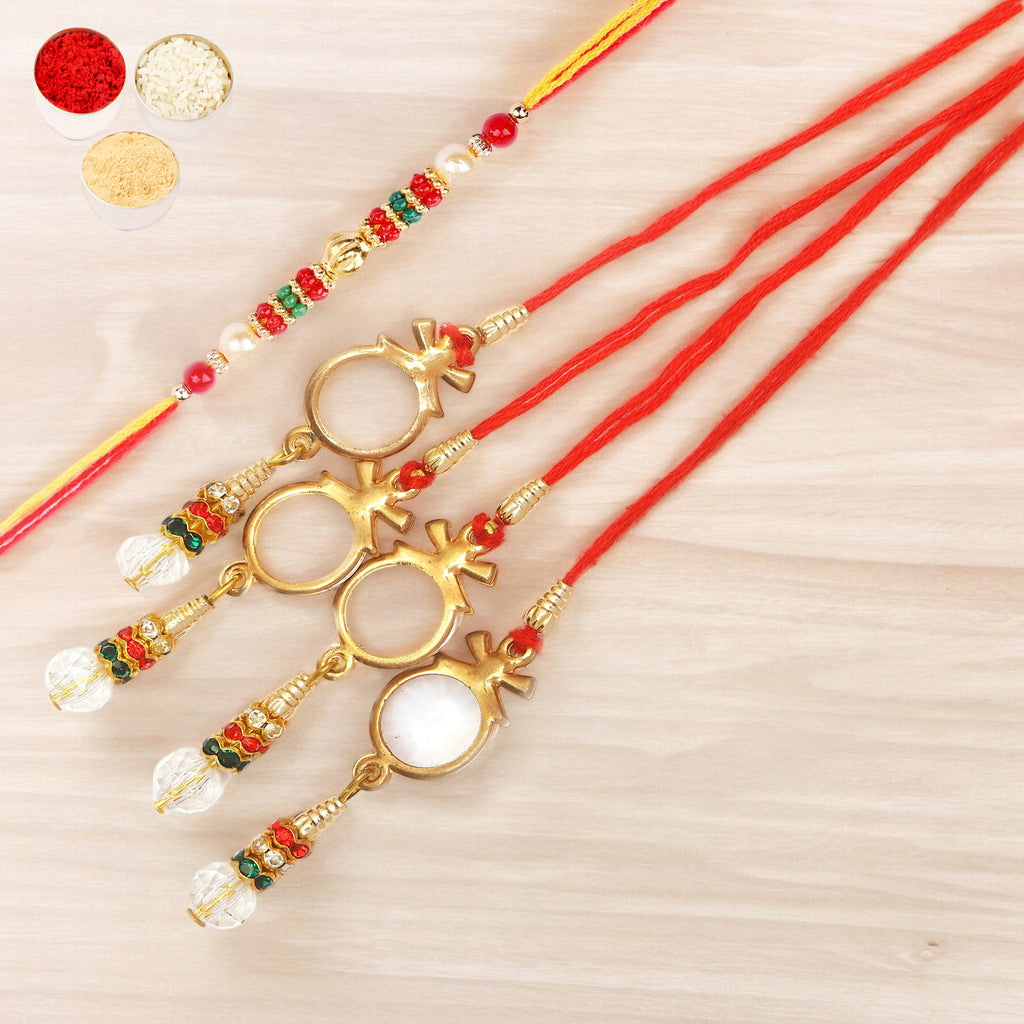 Rakhis Online Australia-  Crystal Bhaiya Bhabhi Rakhi