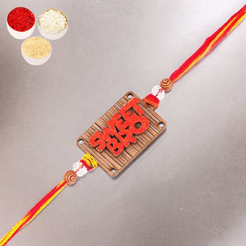 BW-5710 Wooden Sweet Bro Rakhi