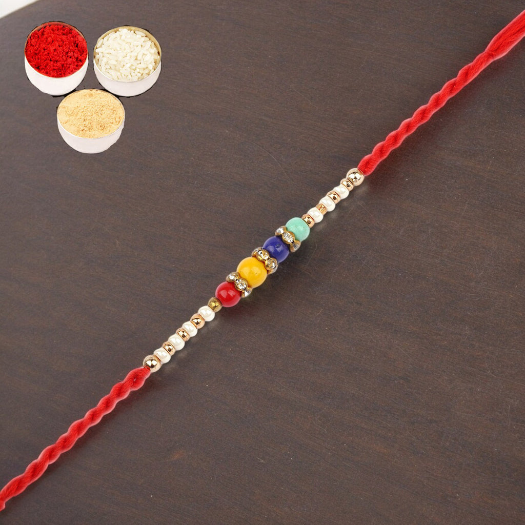 Rakhi for Brother Rakhis Online - 6751 Pearl Rakhi For my Brother