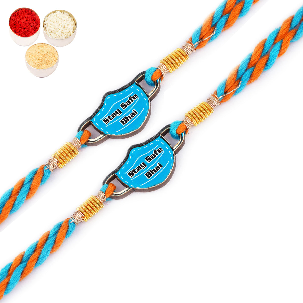 Set of 2 -RM- 720 Stay Safe Rakhi