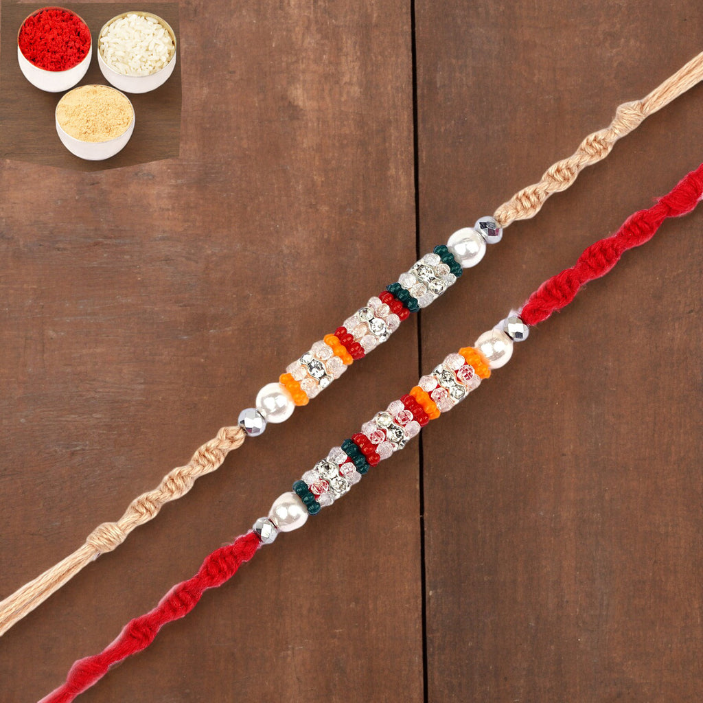 Rakhi for Brother Rakhis Online - Set of 2-Nbh240 Rakhis