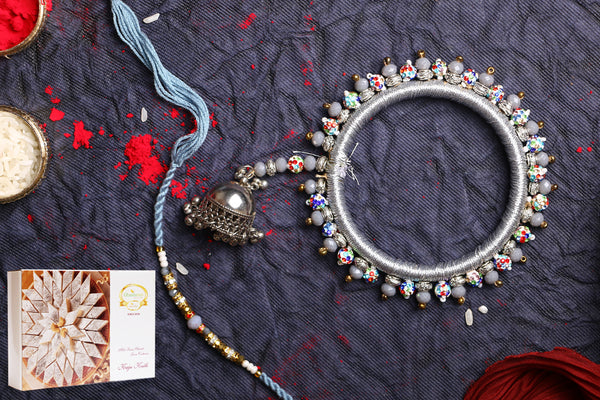 Rakhi Set with 200 gms of Kaju katli