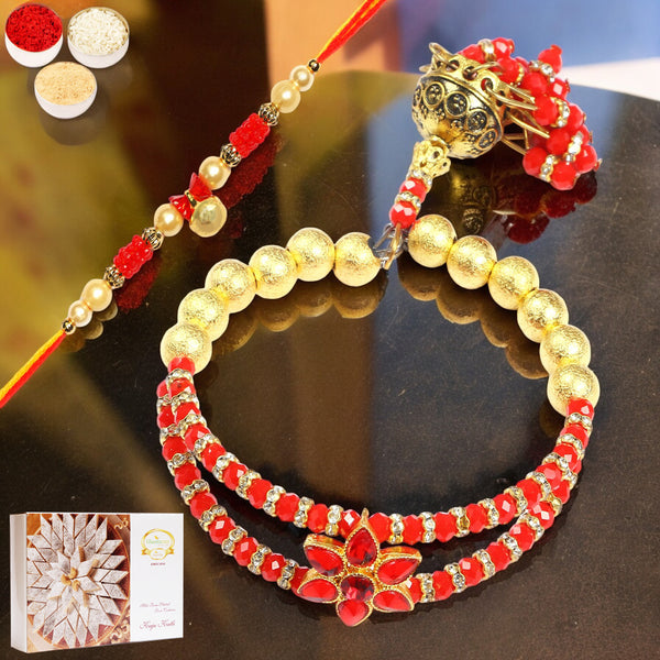 T-101 Bhaiya Bhabhi Rakhi with 400 gms of Kaju katli