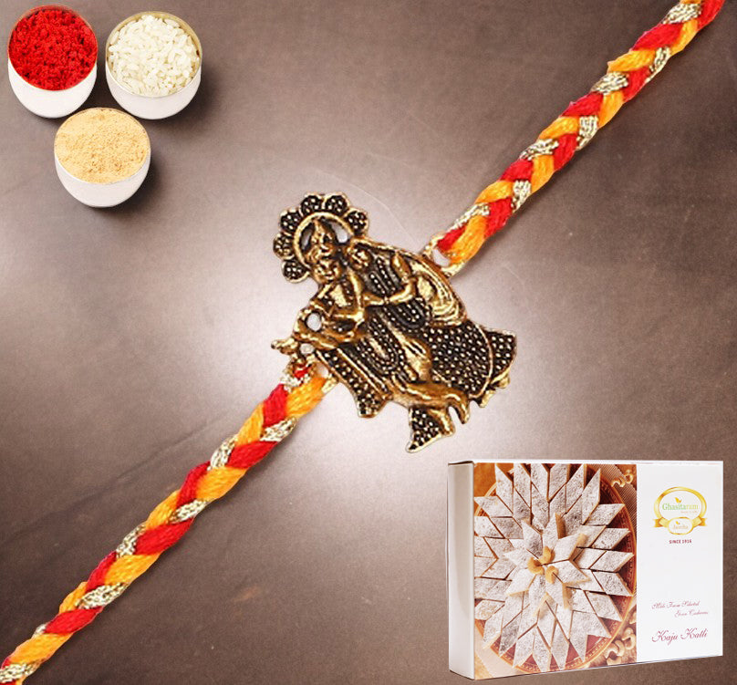 L-1 Krishna Rakhi with 400 gms of Kaju katli