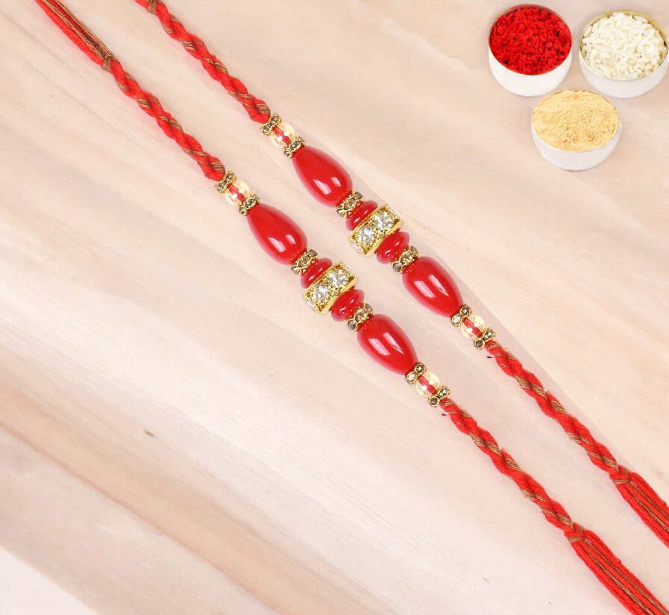 Rakhis Online Australia-  Set of 2 - 2K-271 Fancy Thread Rakhis