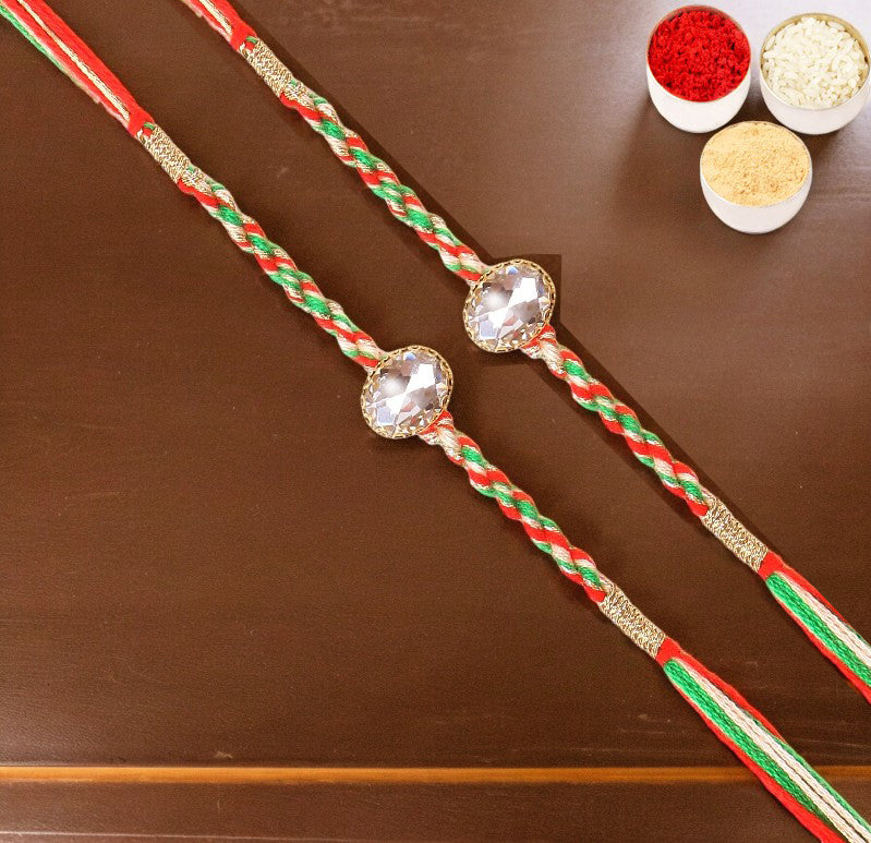 Rakhis Online Australia-  Set of 2 - 6377 Fancy Thread Rakhis