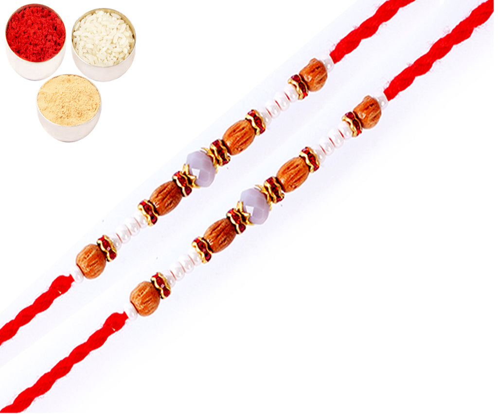 Rakhis Online UK-Set of 2 - 6332 Fancy Thread Rakhis