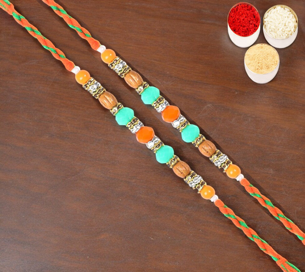 Rakhis Online Australia-  Set of 2 - 6366 Fancy Thread Rakhis