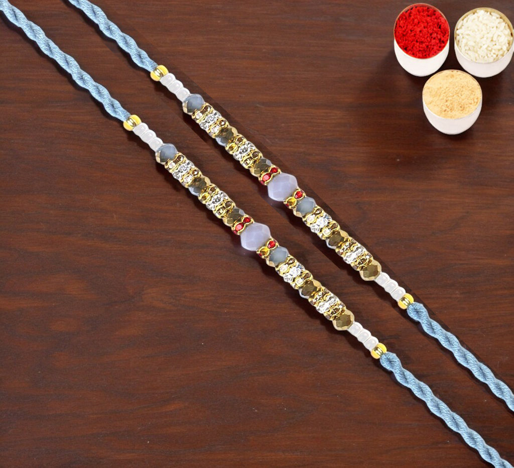 Rakhis Online Australia-  Set of 2 - 6373 Fancy Thread Rakhis