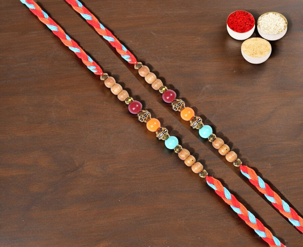 Rakhis Online Australia-  Set of 2 - 6433 Fancy Thread Rakhis