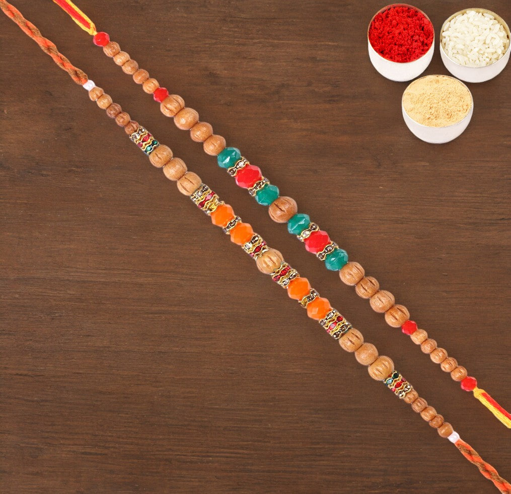 Rakhi for Brother Rakhis Online - Set of 2 6490, 6493 Fancy Rakhis