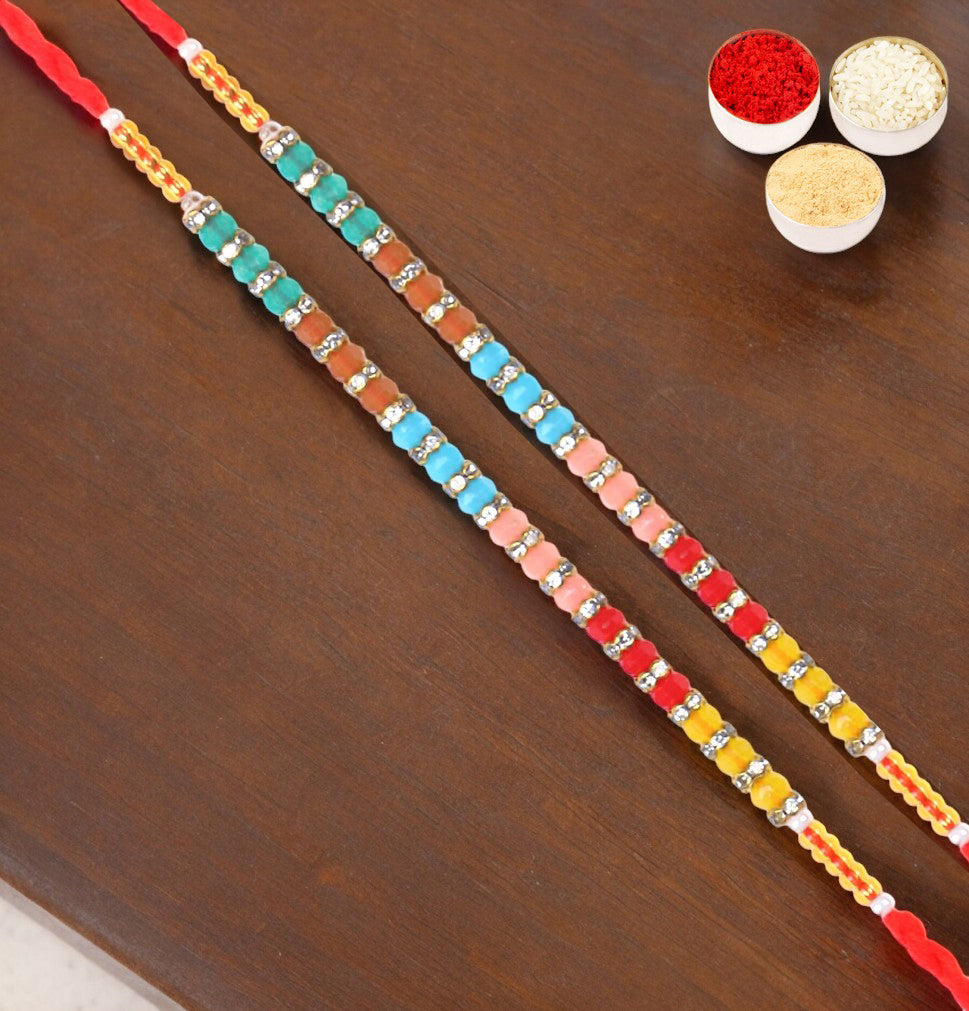 Rakhis Online Australia-  Set of 2 - 6518 Fancy Thread Rakhis