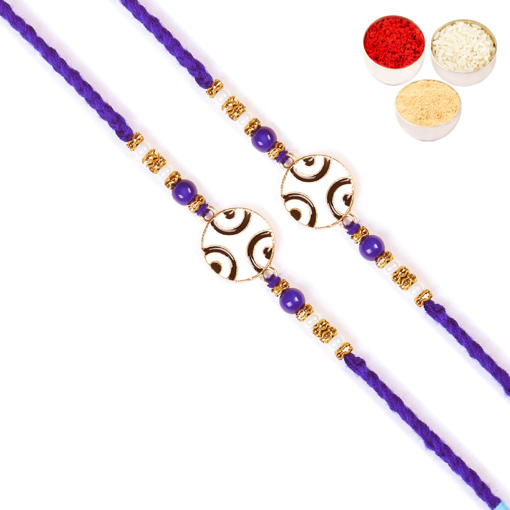 Rakhis Online Australia-  Set of 2 - 8928 Evil Eye Fancy Thread Rakhis