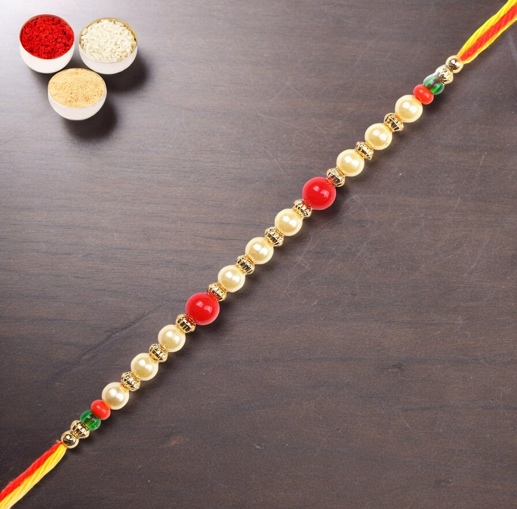 Rakhi for Brother Rakhis Online -6047 Pearl Rakhi For my Brother only