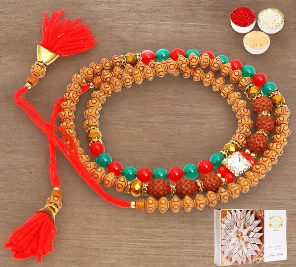 Rakhis Online UK-614 Premium Rakhi Bracelet with 200 gms of Kaju katli 