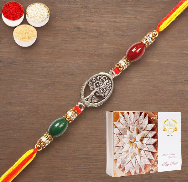 Rakhis Online UK-8833 Premium Rakhi with 200 gms of Kaju katli 