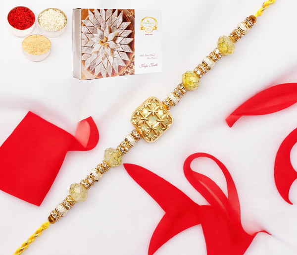 Rakhis Online Australia-RM-759 Premium Rakhi with 200 gms of Kaju katli