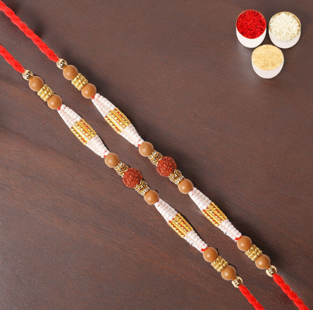 Rakhis Online Australia- Set of 2 - 1677- Rudraksh Rakhi