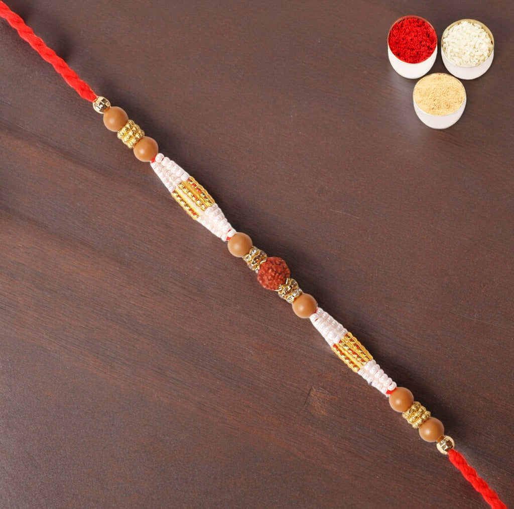 Rakhi for Brother Rakhis Online -1677- Rudraksh Rakhi