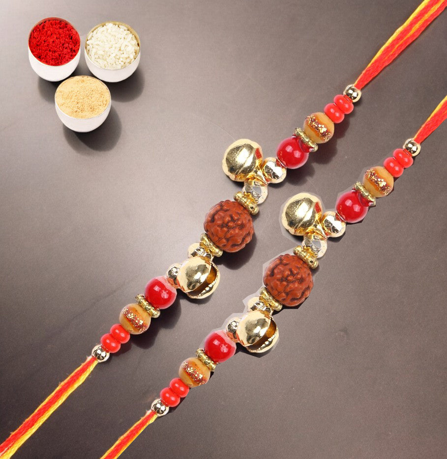 Rakhis Online Australia- Set of 2 - 6208- Rudraksh Rakhi