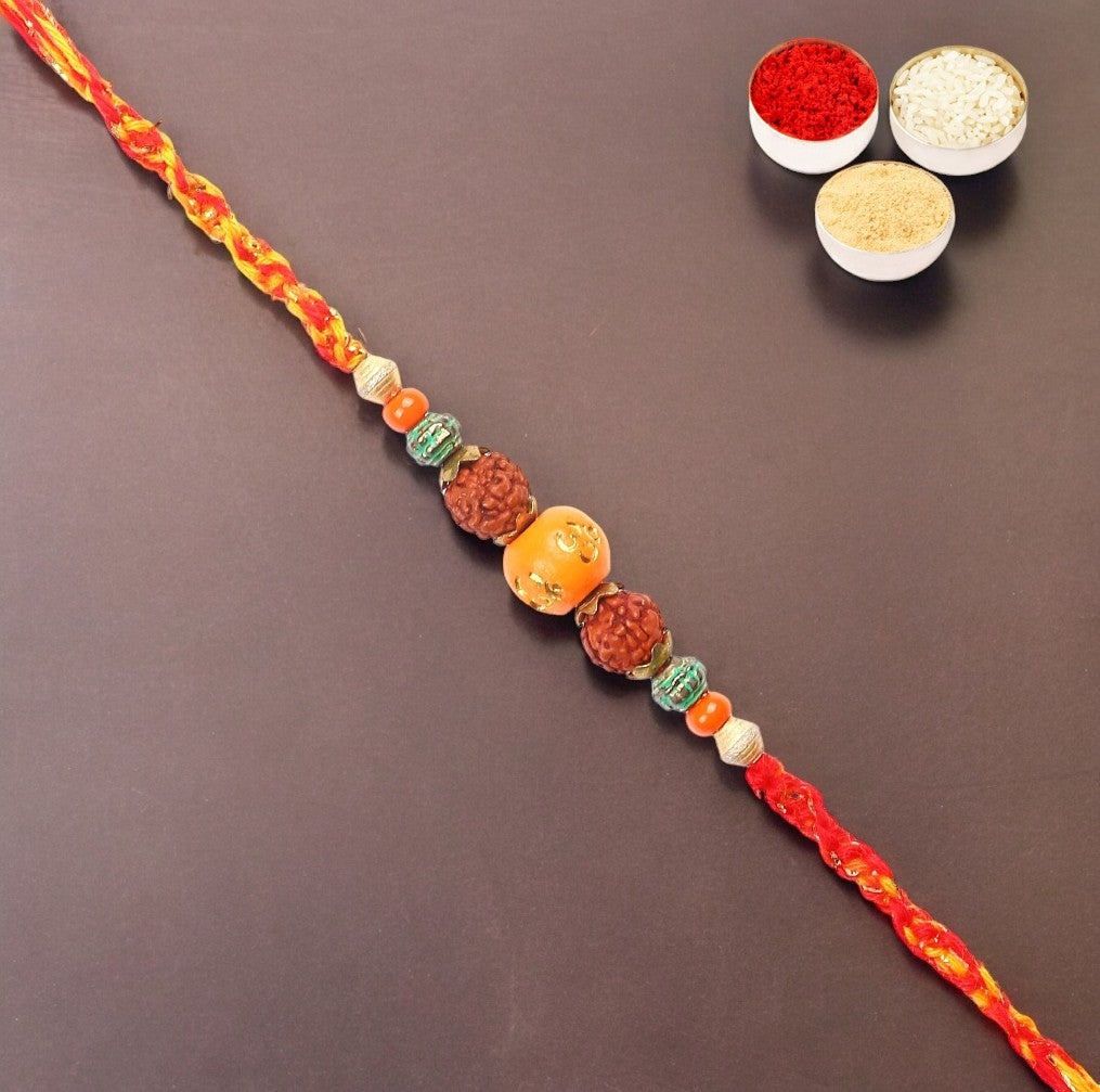 Rakhi for Brother Rakhis Online -L-3 Rudraksh Rakhi