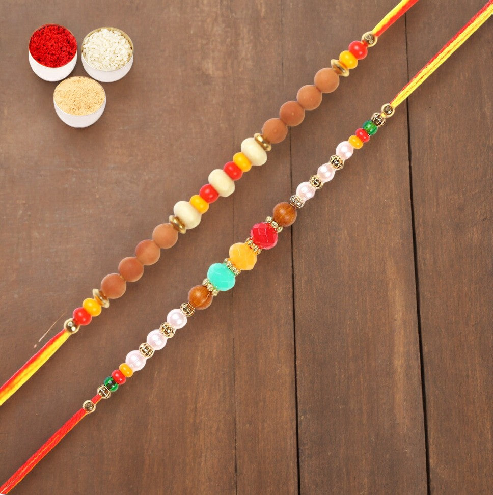 Rakhi for Brother Rakhis Online - Set of 2 6045, 6082 Rakhi Threads