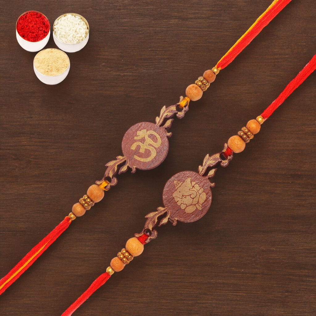 Set of 2 BW-5410 and BW-5414 Om Ganesh Divine Rakhis