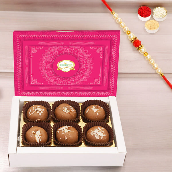 Rakhi Sweets Box | Mathura Peda (6 pcs) with Rakhi