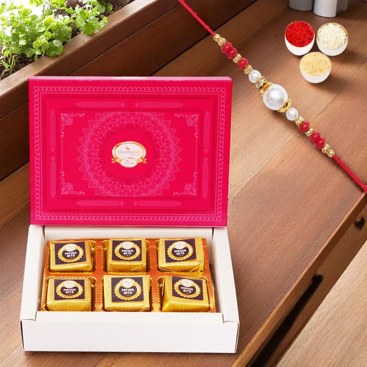 Mewa Bites Box (6 pcs) with Rakhi