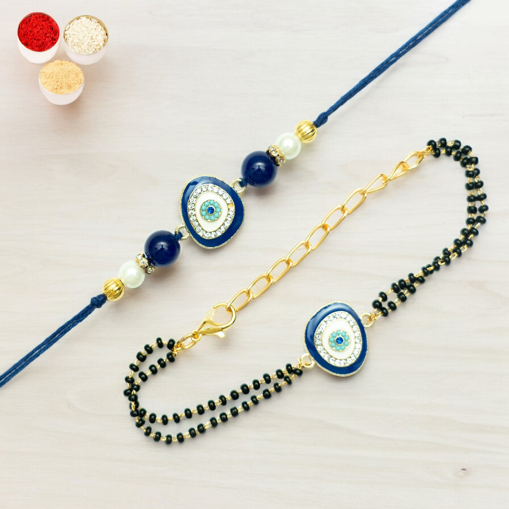 Rakhis Online USA-Rmj- 5012 Bhaiya Bhabhi Rakhis