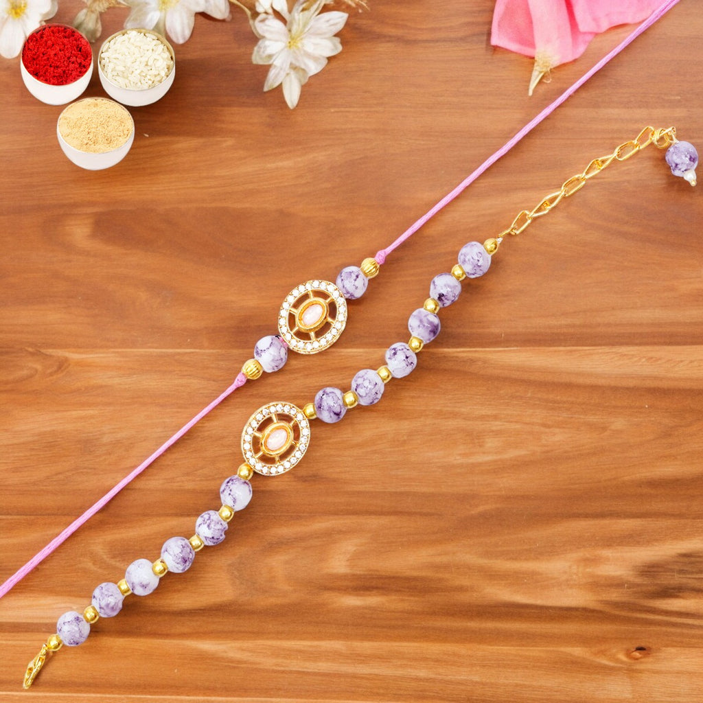 Rakhis Online Australia-Rmj-6012 Bhaiya Bhabhi Rakhis