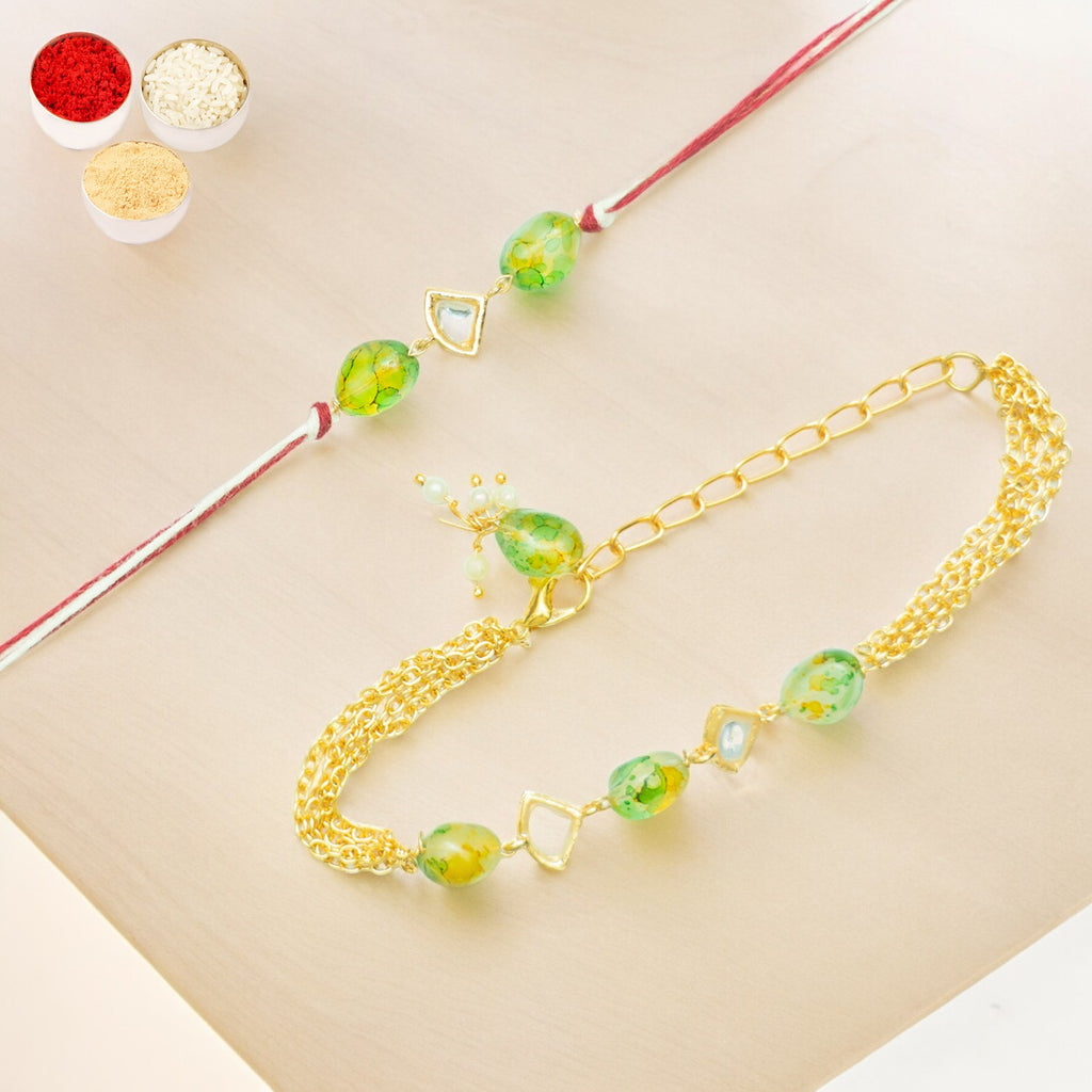 Rmj-4512 Green Bhaiya Bhabhi Rakhis