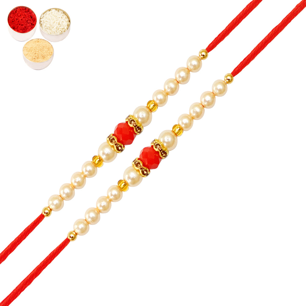 Set of 2-R-0001 Pearl rakhi