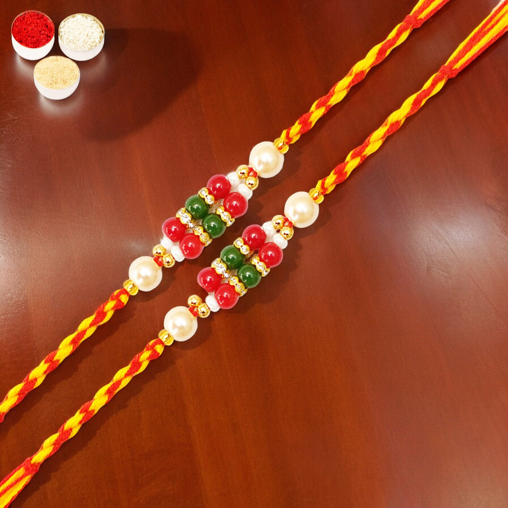 Rakhis Online UK-Set of 2-GR 16 Pearl rakhi