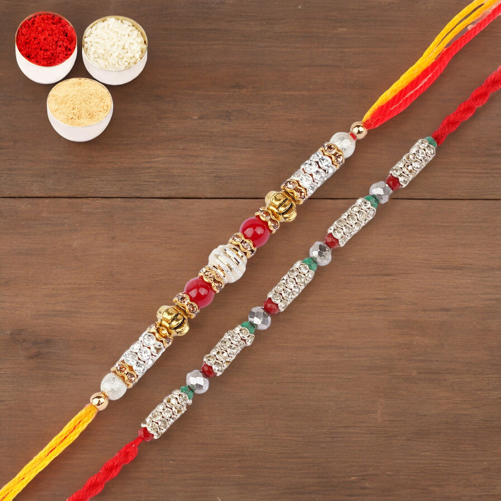 Rakhis Online Australia-Set of 2-6981,7077 Fancy Thread Rakhi