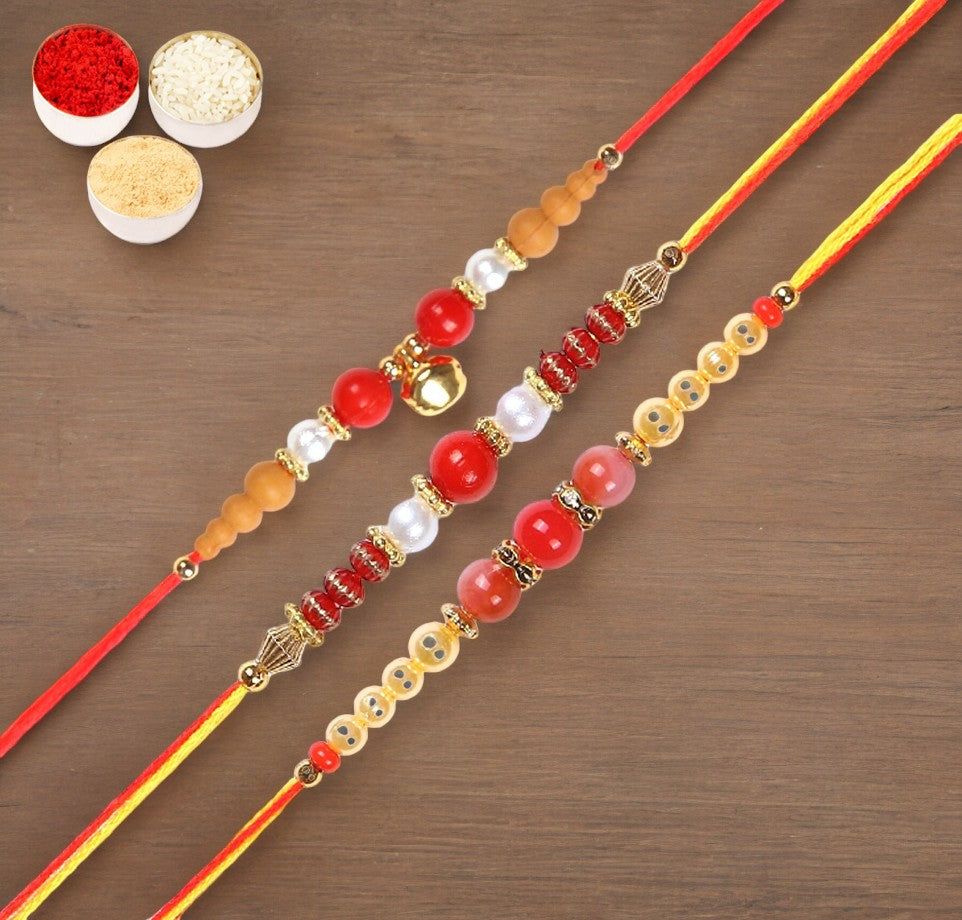 Rakhis Online Australia-Set of 3-6018 ,6190, 6222 Thread Rakhi