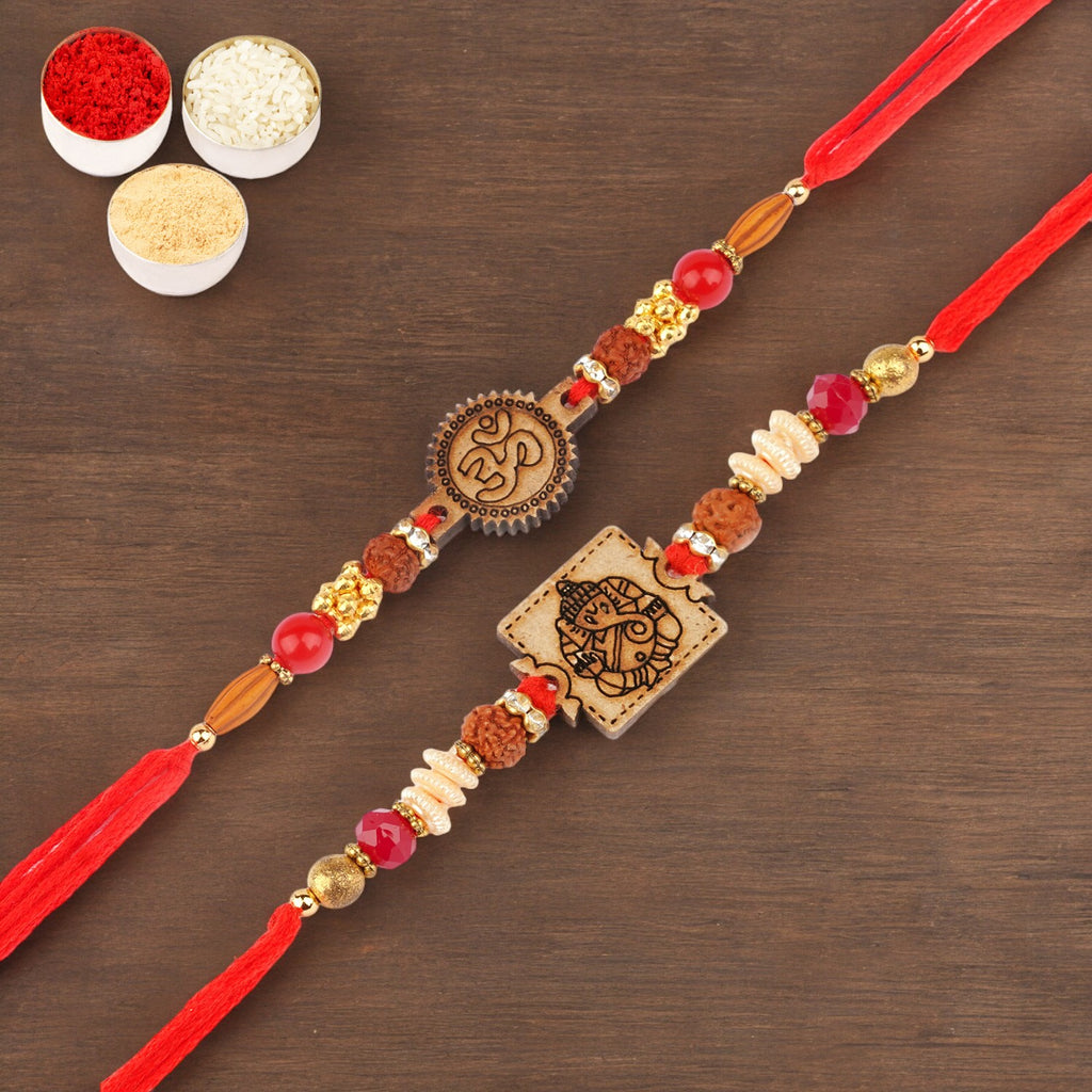 Rakhis Online Australia-Set of 2-R-2033,2035 Thread Rakhi