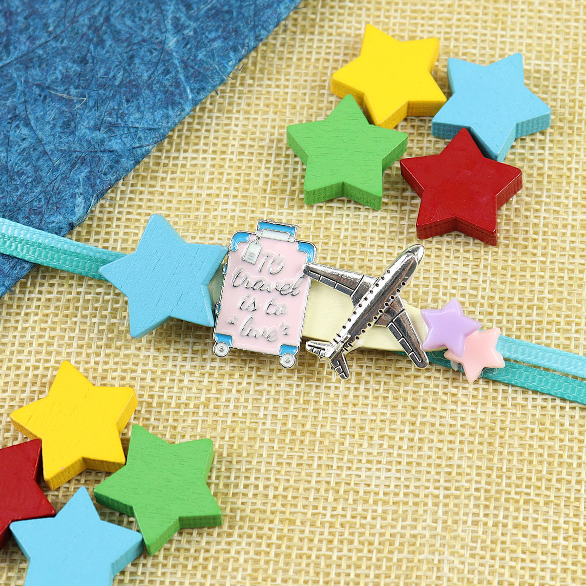 KR25-103- Metal Aeroplane Kids Rakhi